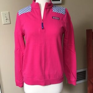 Vineyard Vine Pink 1/4 Zip Pullover Youth XL (16) / Women’s S